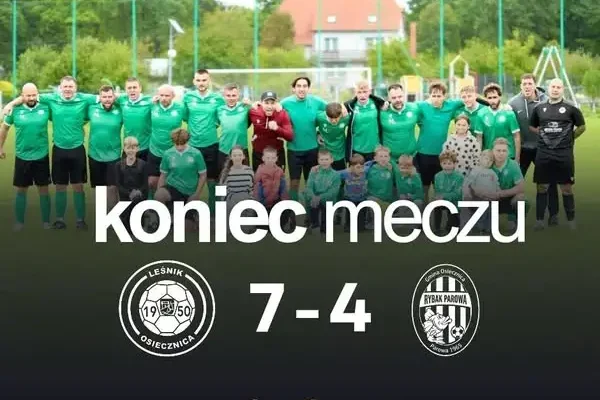 Leśnik Osiecznica wygrywa derby z Rybakiem Parowa 7:4