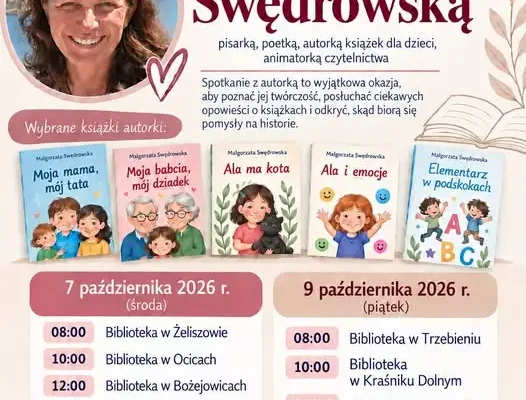 Małgorzata Swędrowska spotka się z dziećmi w gminie Bolesławiec