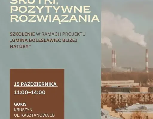 Szkolenie o smogu w gminie Bolesławiec – zapisy trwają