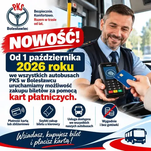 PKS Bolesławiec: Od października bilet u kierowcy zapłacisz kartą