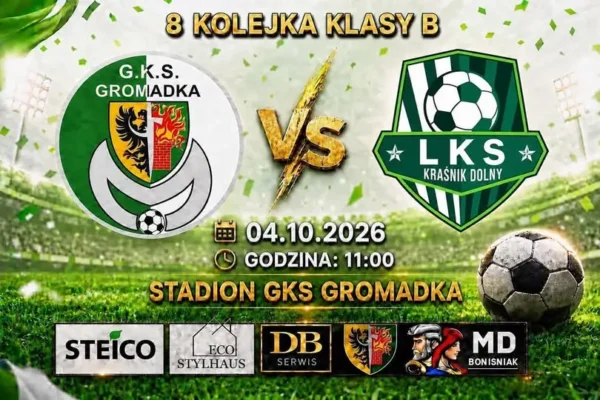GKS Gromadka podejmie LKS Kraśnik Dolny. Mecz już w niedzielę