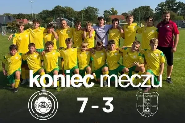 Leśnik Osiecznica wygrywa z Spartą Zebrzydowa 7:3