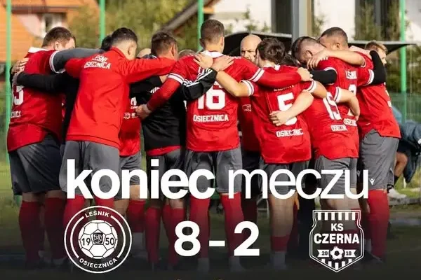 Leśnik Osiecznica rozbił KS Czerna 8:2. Kolejne trzy punkty na koncie