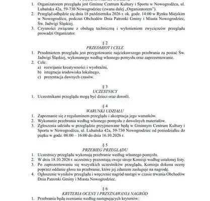 Nowogrodziec zaprasza na Przegląd Przebrań za Św. Jadwigę Śląską