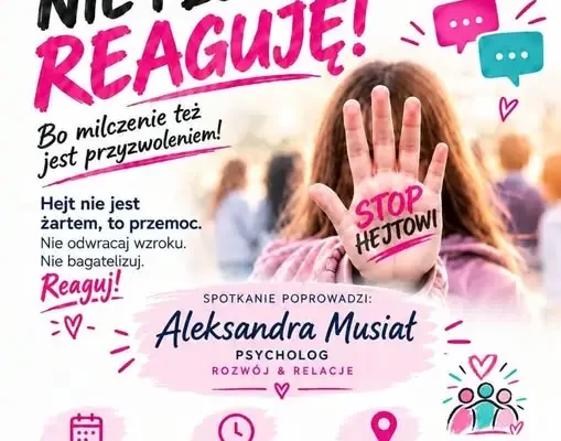 „Nie flejmuję, reaguję!” – spotkanie o hejcie i przemocy w Nowogrodźcu