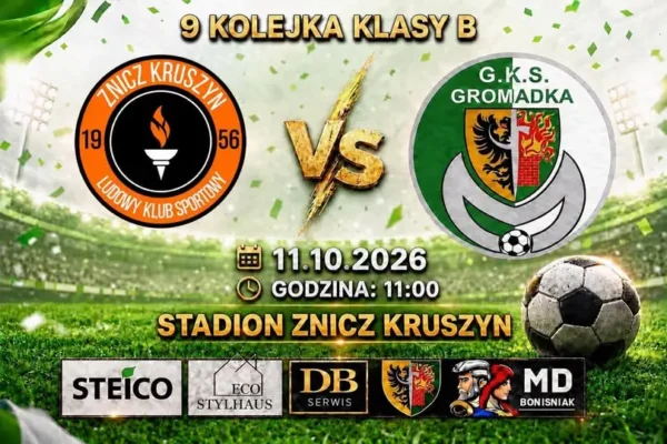 GKS Gromadka jedzie do Kruszyna po trzy punkty. W niedzielę starcie ze Zniczem