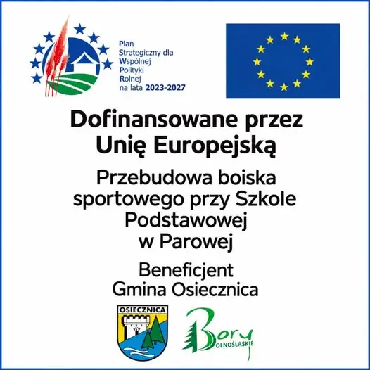 Gmina Osiecznica modernizuje boisko przy Szkole Podstawowej w Parowej
