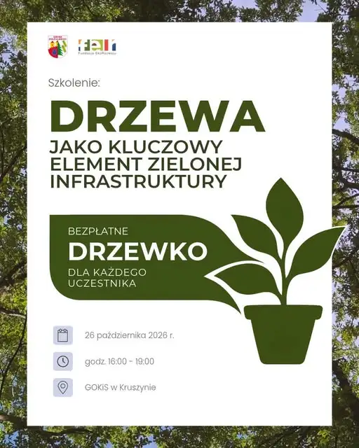 Bezpłatne szkolenie o drzewach w Kruszynie – już w poniedziałek