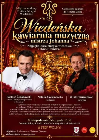 Nowogrodziec: koncert „Wiedeńska kawiarnia muzyczna mistrza Johanna” już 8 listopada