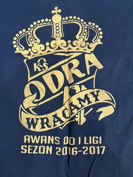Licytacja mikołajkowa: koszulka Odra Opole z awansu do 1 Ligi