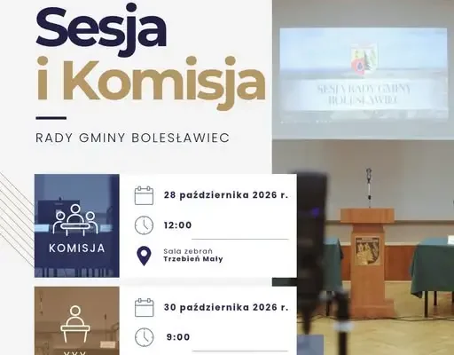 Komisja Stała i XXX Sesja Rady Gminy Bolesławiec – harmonogram obrad