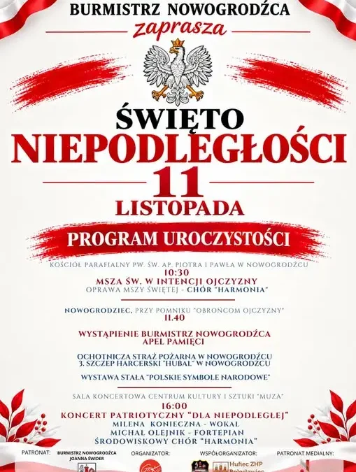 Nowogrodziec uczci 108. rocznicę odzyskania niepodległości – program obchodów