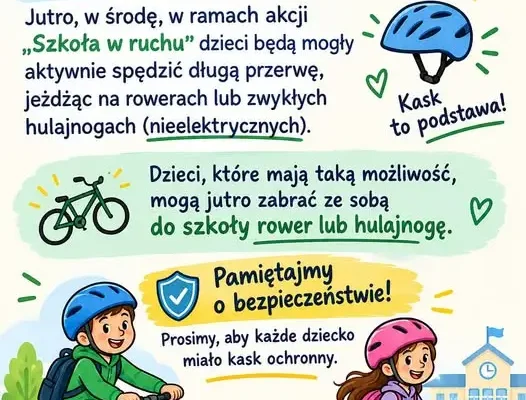 Tydzień Promocji Zdrowia w Osiecznicy: długa przerwa na rowerach i hulajnogach